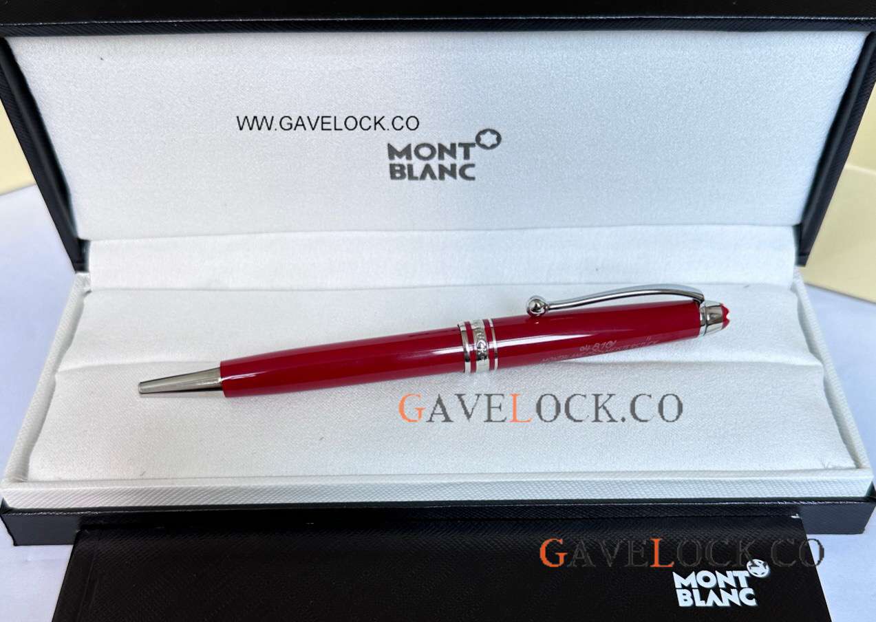 Copy Montblanc 100TH Meisterstuck Small Ballpoint pen Red-Silver